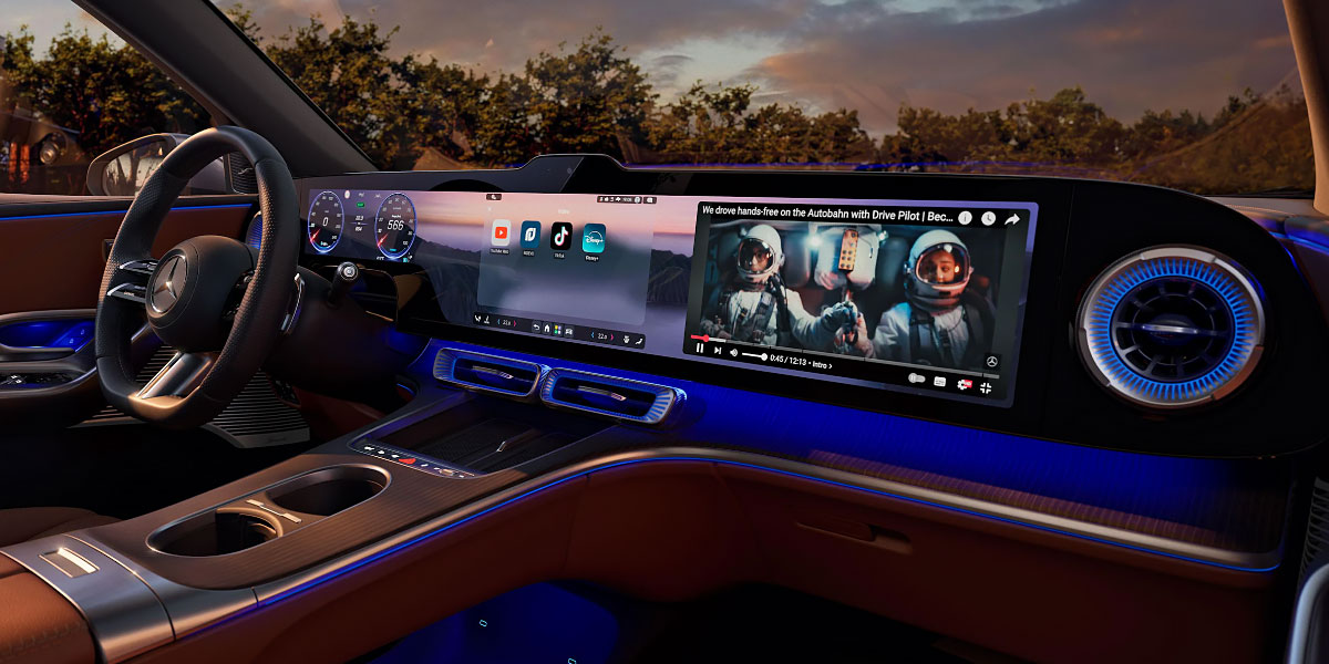 Mercedes Benz GLC EV interior cockpit design
