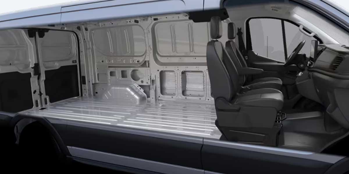 Ford E Transit Cargo Van interior