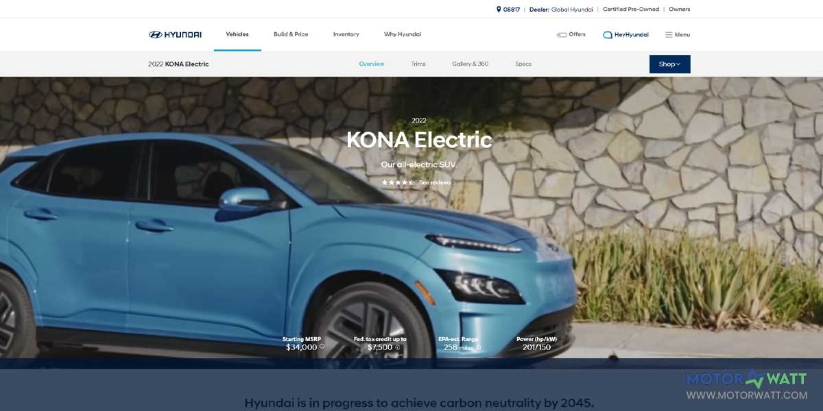 EV MANUFACTURER SITE HYUNDAI