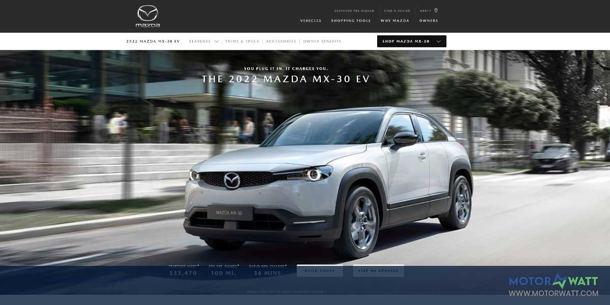 EV MANUFACTURER SITE MAZDA