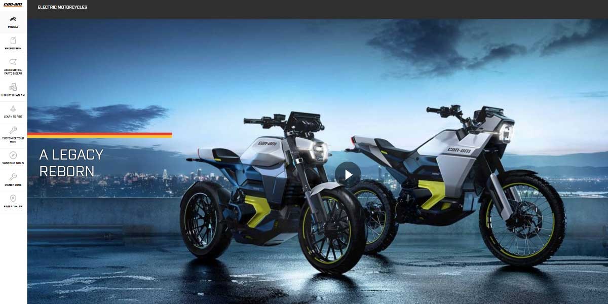 EV MANUFACTURER SITE Can Am Motorcycles