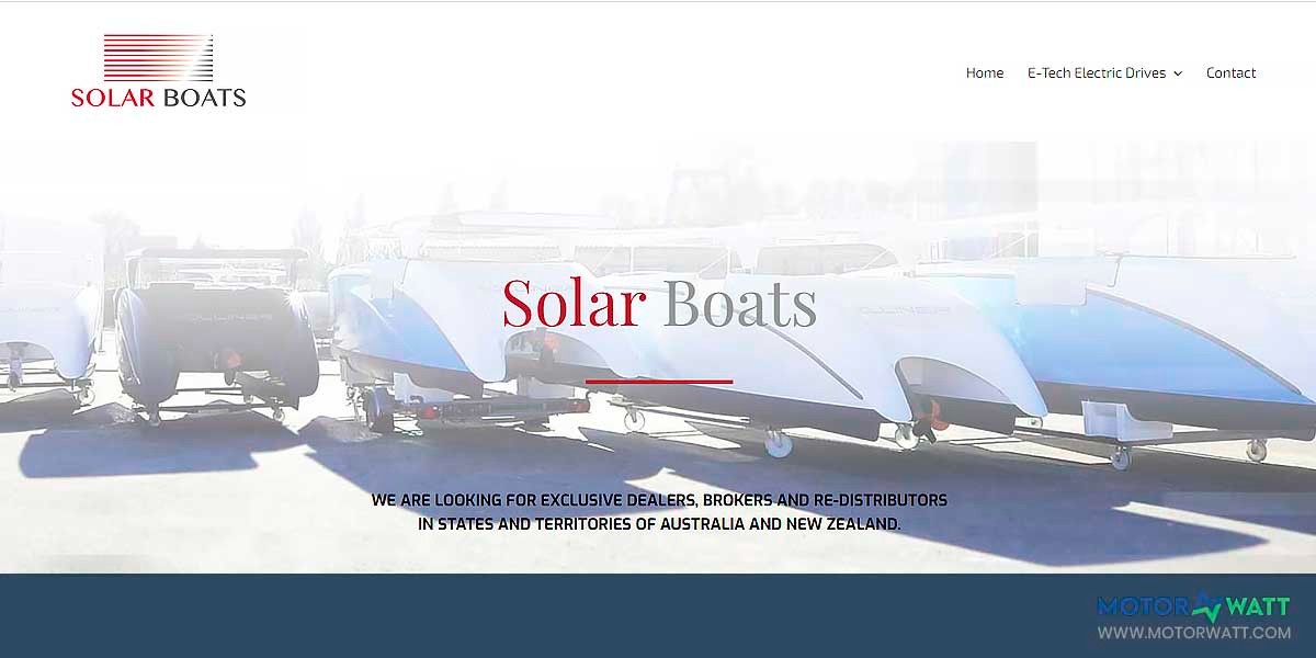 EV MANUFACTURER SITE--Solar Boats