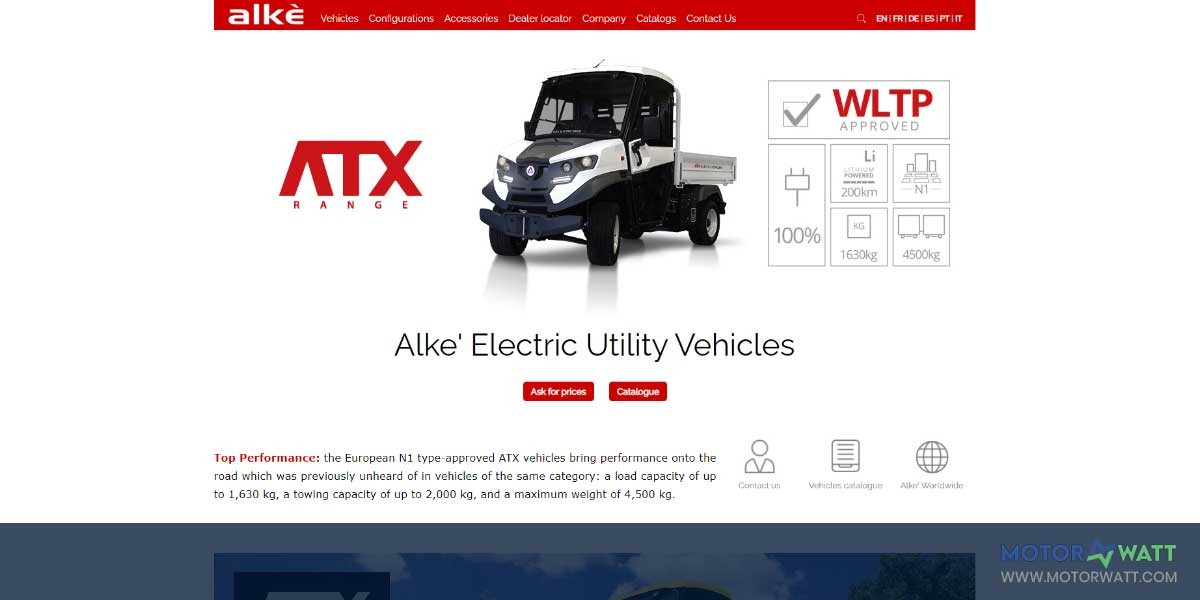 EV MANUFACTURER SITE ALKE