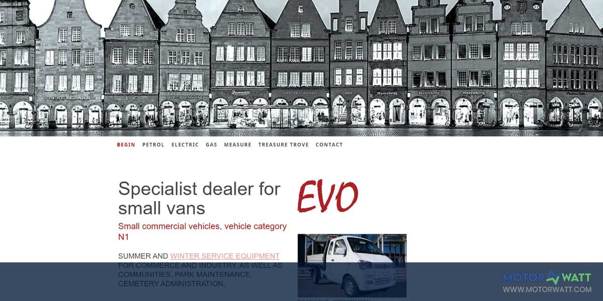 EV MANUFACTURER SITE EVO Transporter