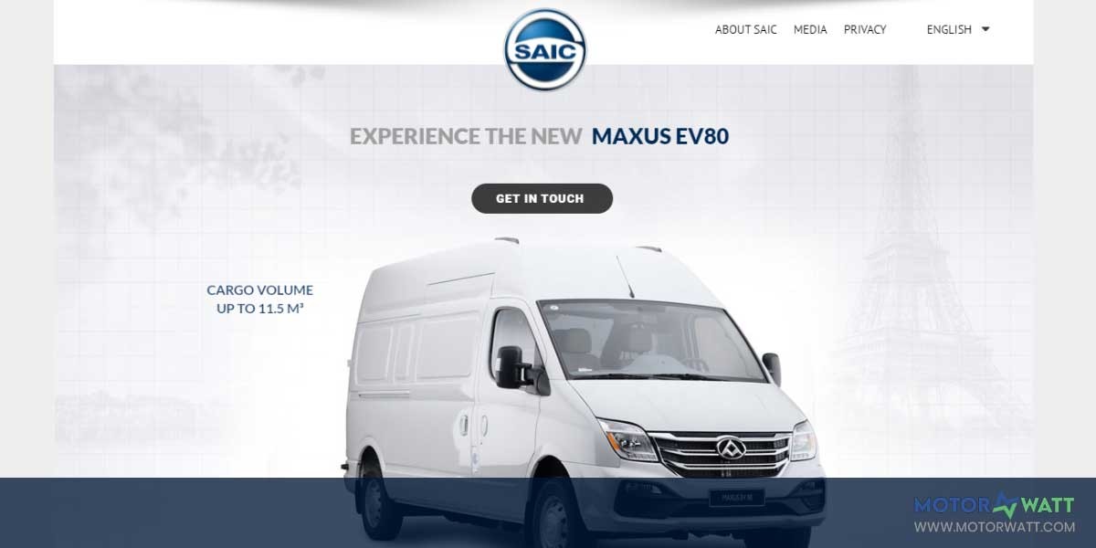 EV MANUFACTURER SITE Maxus